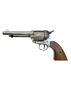 Bruni pistola a salve 380 revolver SAA.45 style (nickelata)
