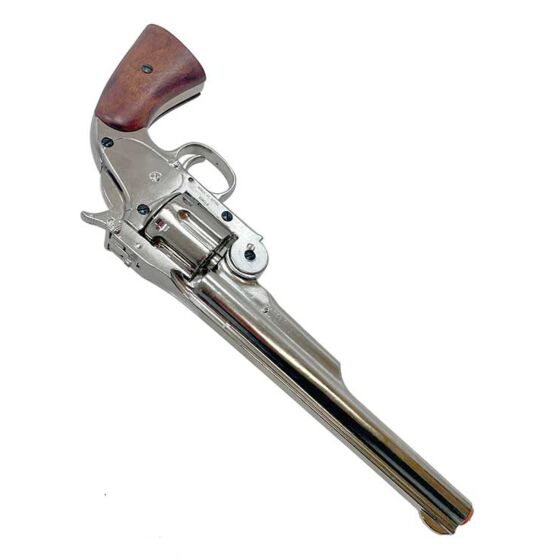 Denix schofield 1875 revolver type collection pistol (nickel finish)