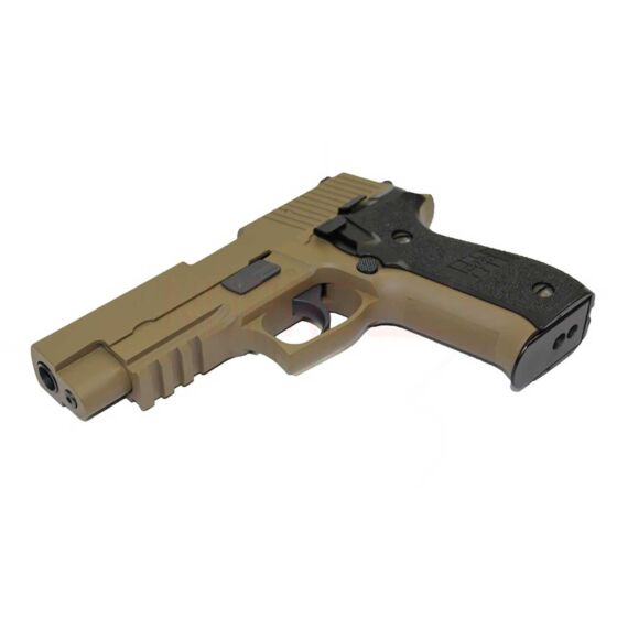 We p226 MK25 railed frame full metal gas pistol (tan)