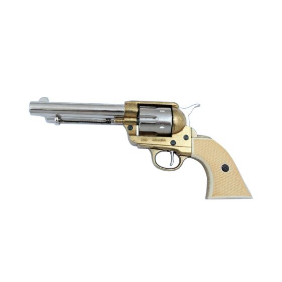 Denix Peacemaker 45 revolver type collection pistol (gold plated)