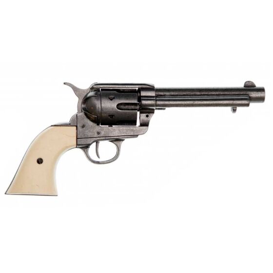Denix pistola da collezione peacemaker 1873 revolver 5.5 pollici (grigia)