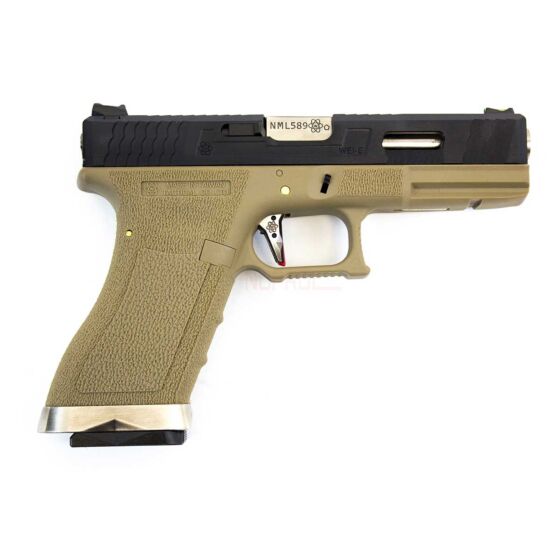 We g17 FORCE CUSTOM full metal gas pistol tan (bk/sv)