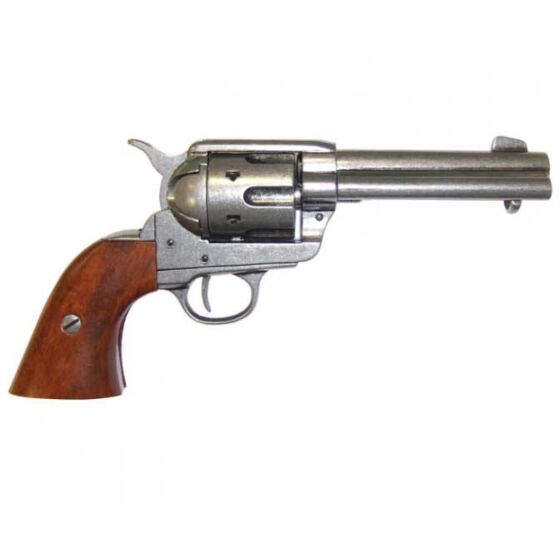 Denix pistola da collezione peacemaker 45 revolver (grigio)