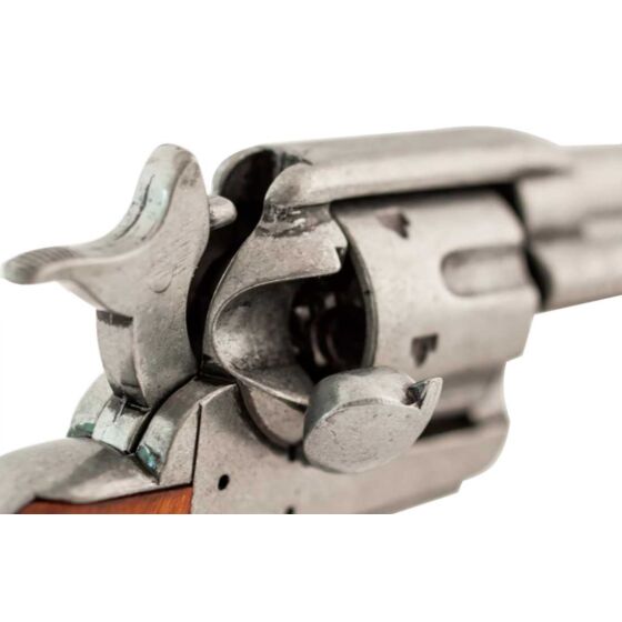 Denix pistola da collezione peacemaker 45 revolver (grigio)