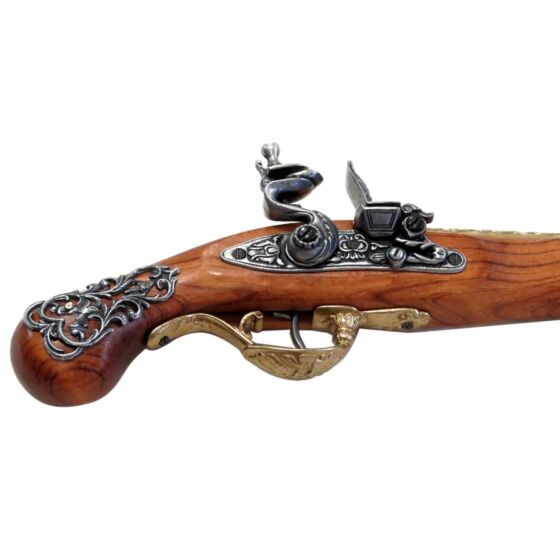 Denix British DUEL XVIII century Flintlock collection pistol (gold plated)
