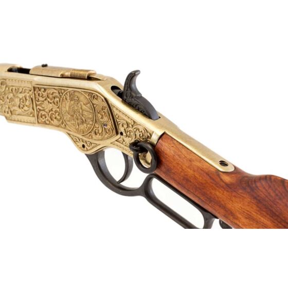 Denix m1873 winchester type collection rifle (gold plated)