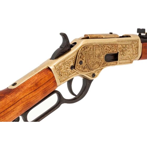 Denix m1873 winchester type collection rifle (gold plated)