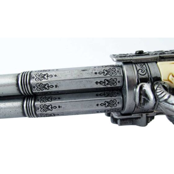 Denix pistola da collezione Francia XVIII secolo a 3 canne rotantI