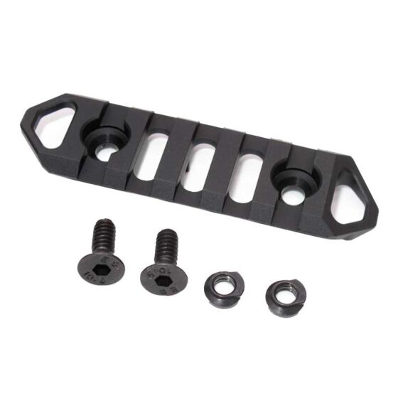 Wiitech slitta LITE rail 5 fori per astine keymod (nera)