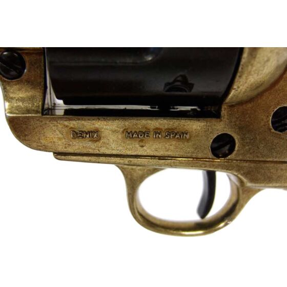 Denix pistola da collezione peacemaker 45 revolver 12 pollici (dorata)