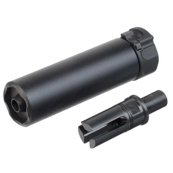 5KU silenziatore SOCOM46-MINI con spegni fiamma per mitraglietta mp7 (nero) (Marui)