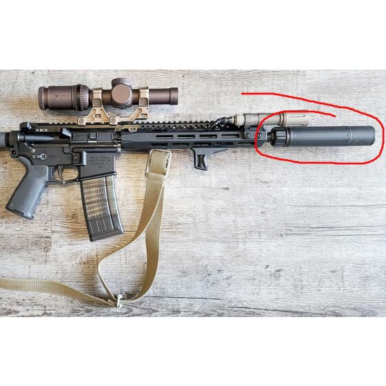 PTS silenziatore DEAD AIR SANDMAN-K TRACER con spegni fiamma 14mm- (nero)