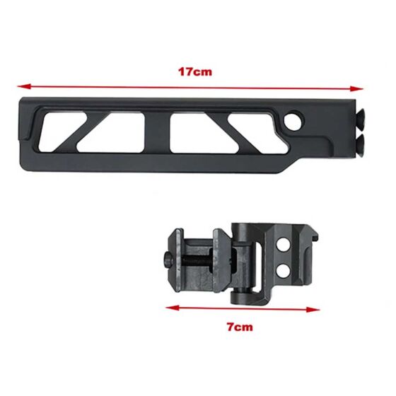 5KU adattatore calcio FOLDING MECH picatinny con tubo MINIMAL 6 pos per fucile MCX
