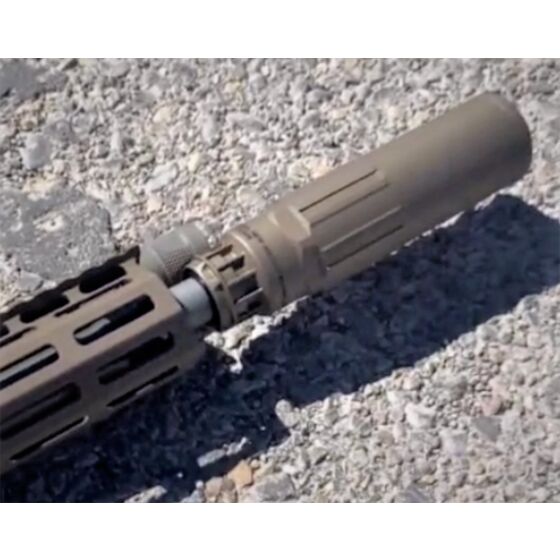 5KU silenziatore CGS style SCI-SIX con spegni fiamma (tan)
