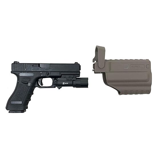 Nuprol Light bearing Glock holster w/ tactical light (tan)