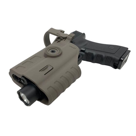 Nuprol Light bearing Glock holster w/ tactical light (tan)