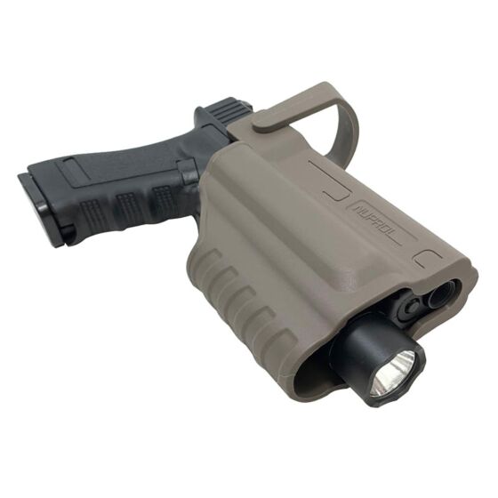 Nuprol Light bearing Glock holster w/ tactical light (tan)