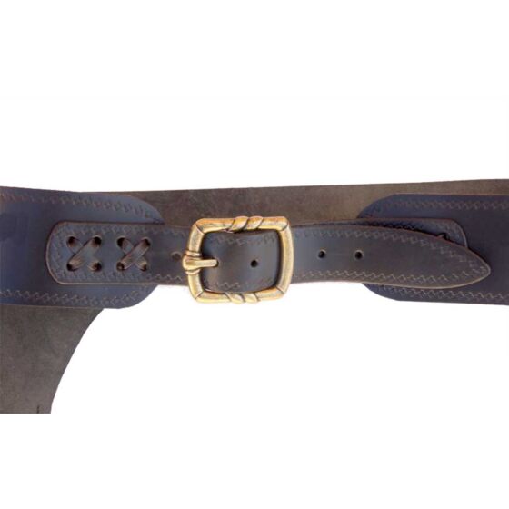 Denix DELUXE SET leather belt with holster and cartridges for Winchester Mare's leg rifle (matt brown)