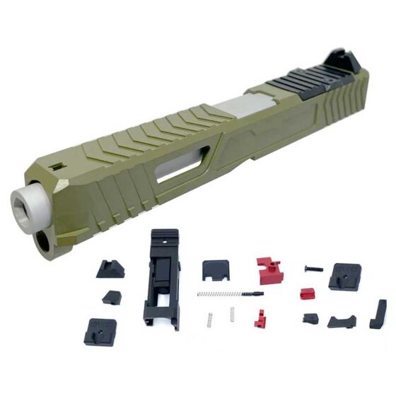 Airsoft Artisan set carrello DWS style in alluminio CNC per pistola Marui G17 (od green)