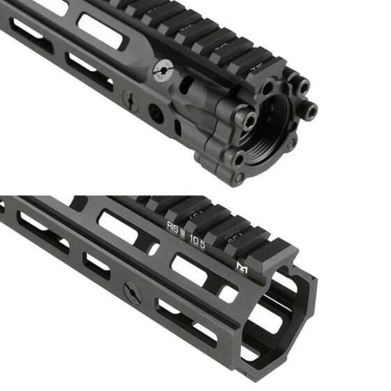 Airsoft Artisan Astina rail 12.5 pollici D.Defense style MK18 2.0 per fucile elettrico M4 (dark earth)