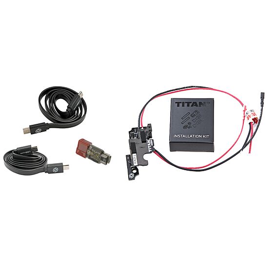 GATE TITAN contatto gearbox completo con circuito mosfet ADVANCED MODULE per fucili elettrici ver.II (cavi anteriori)