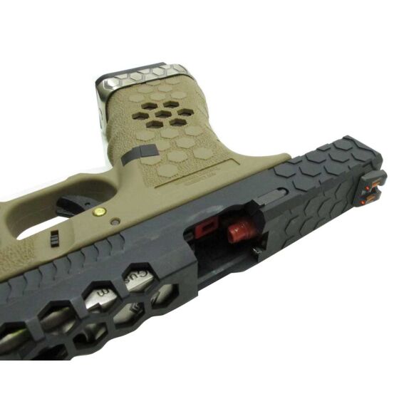 Armorer Works pistola a gas G17 HEX CUSTOM full metal (grip tan)