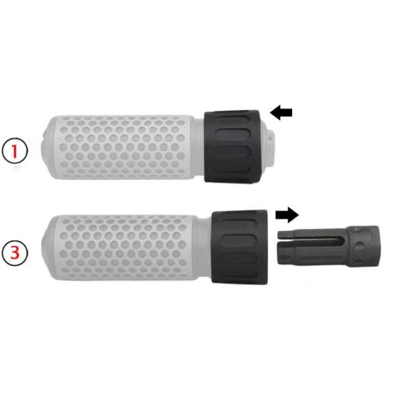 Big dragon silenziatore KAC-QDC con spegnifiamma per fucile elettrico 14mm-