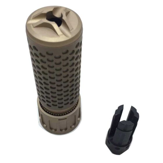 Big dragon silenziatore KAC-QDC CQB con spegnifiamma per fucile elettrico 14mm- (tan)