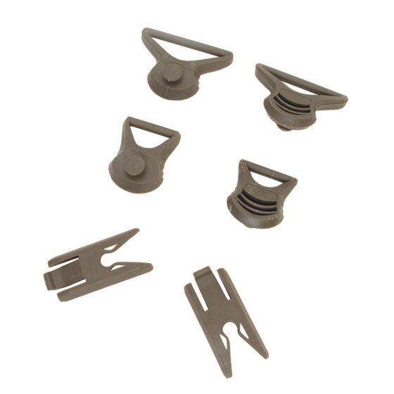 Enerson fast helmet goggle swivel clips (foliage green)