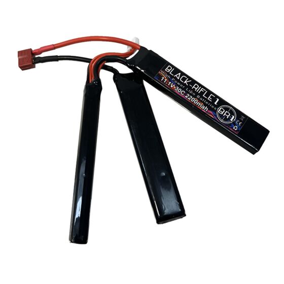BlackRifle1 batteria lipo tripla 2200 11.1v 30c (Connettore T Deans)