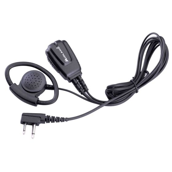 Midland microfono auricolare MA24 SECURE TX cavo spiralato per radio ricevitori Midland