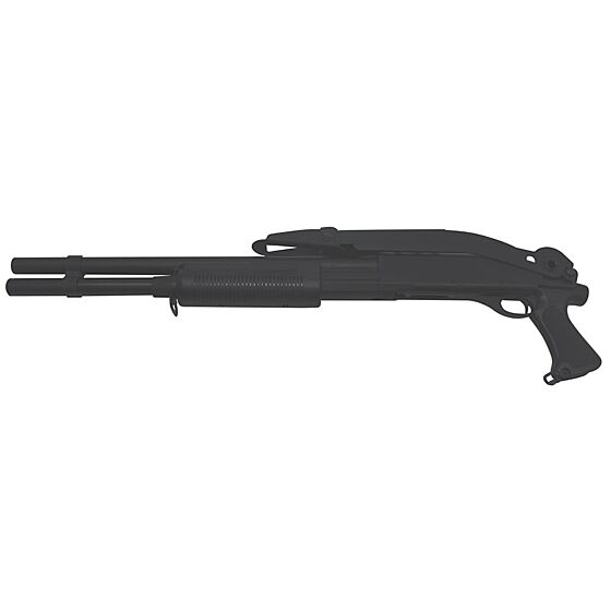 Cyma M870 long metal shotgun with folding stock (black)