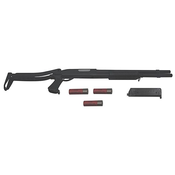 Cyma M870 long metal shotgun with folding stock (black)