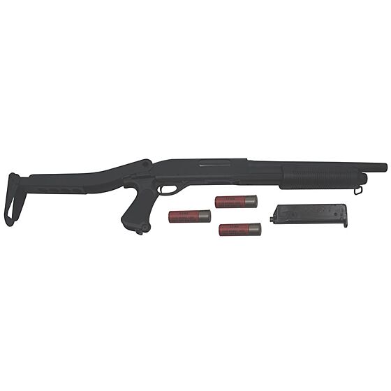 Cyma fucile a pompa M870 in metallo con calcio pieghevole (nero)