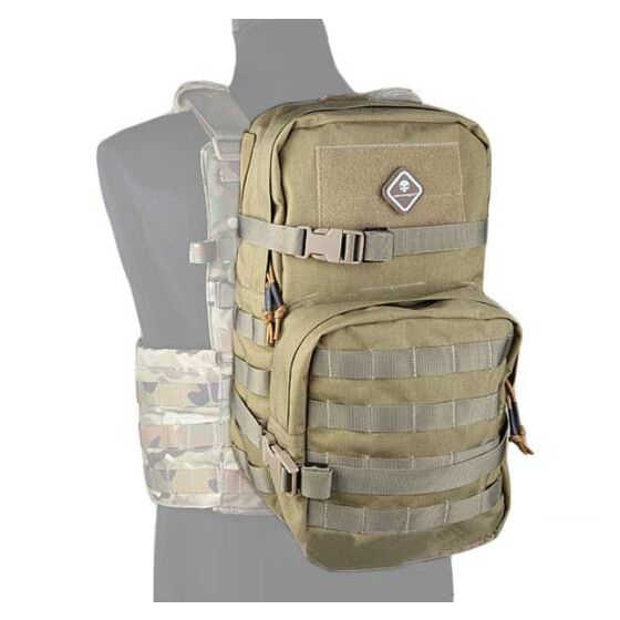 Emerson modular assault back pack with 3L hydra pouch vane tan