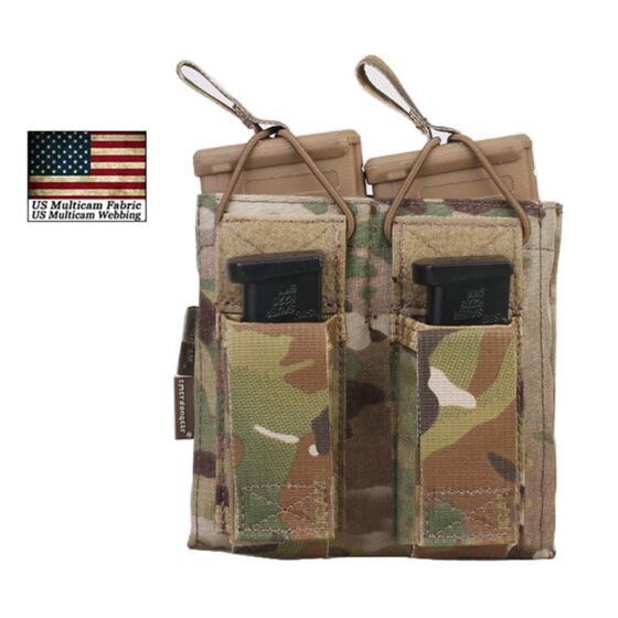 Emerson double open top m16 mag + pistol mag pouch (multicam)
