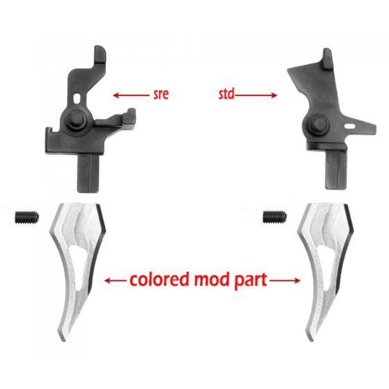 Prometheus EPSILON speed trigger set for MARUI M4/416 SRE electric gun (silver)