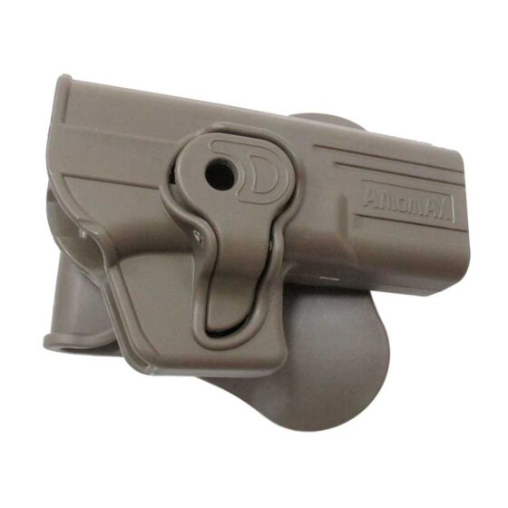 Amomax fondina rigida CQB per pistole glock (Dark earth)