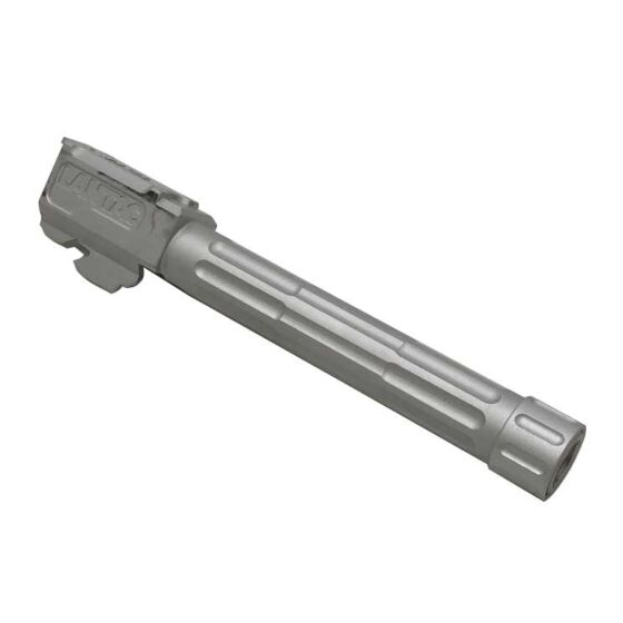 5KU canna esterna 9INE style con filetto per pistola g17/g18 (silver)