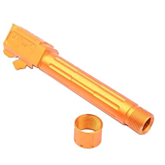 5KU canna esterna 9INE style con filetto per pistola Umarex glock19 (dorata)