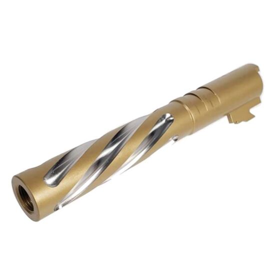 5KU canna esterna in acciaio TORNADO 5"" per pistola a gas hi capa (dorata)