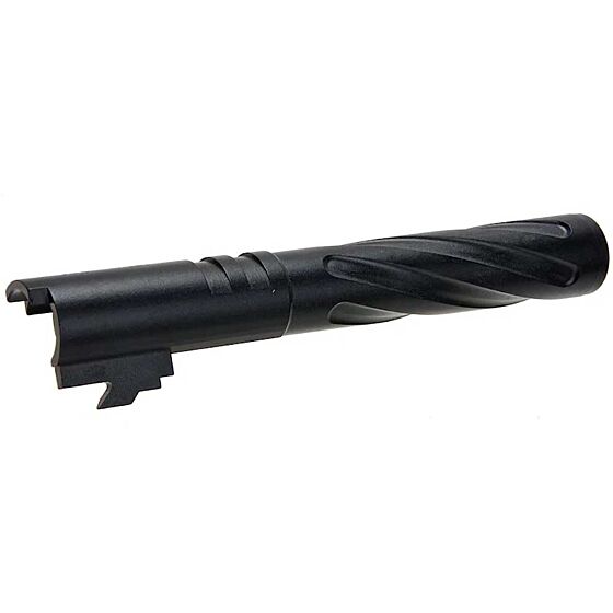 5KU canna esterna in alluminio TORNADO 5"" per pistola a gas hi capa (nera)