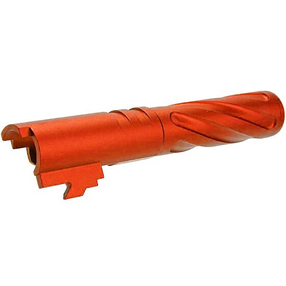 5KU canna esterna in alluminio TORNADO 4.3"" per pistola a gas Hi Capa (arancione)