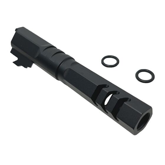 5KU EXAGON 4.3"" aluminum outer barrel for Hi Capa gas pistol (black)