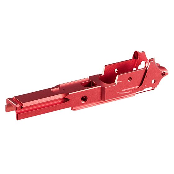 5KU Set Castello alluminio CNC 3.9" RAIL type-3 per pistola a gas Marui HI-CAPA (rosso)