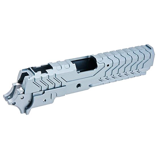 5KU Set Carrello & Castello alluminio MATRIX CNC per pistola a gas Marui HI-CAPA (grigio)