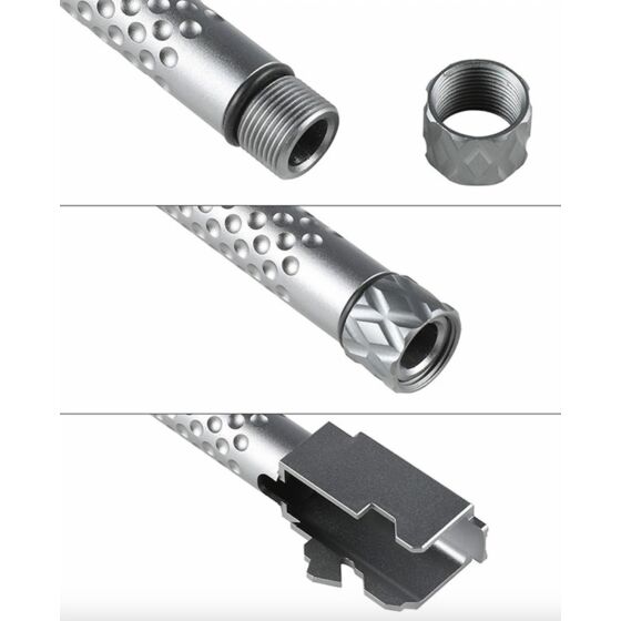 5KU canna esterna alluminio ZEV style con filetto per pistola MARUI G19 (tungsten)