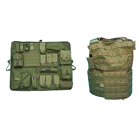 G&p Ciras type tactical vest with multi purpose m16 pouches (od)
