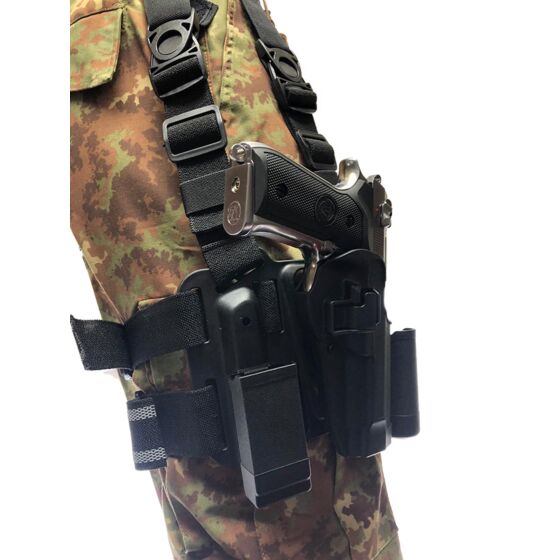 SOP set fondina cosciale cqb gen.III per pistola m92 (nero)