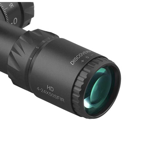 Discovery HD 4-24x50sfir FFP rifle scope (with mount rings)